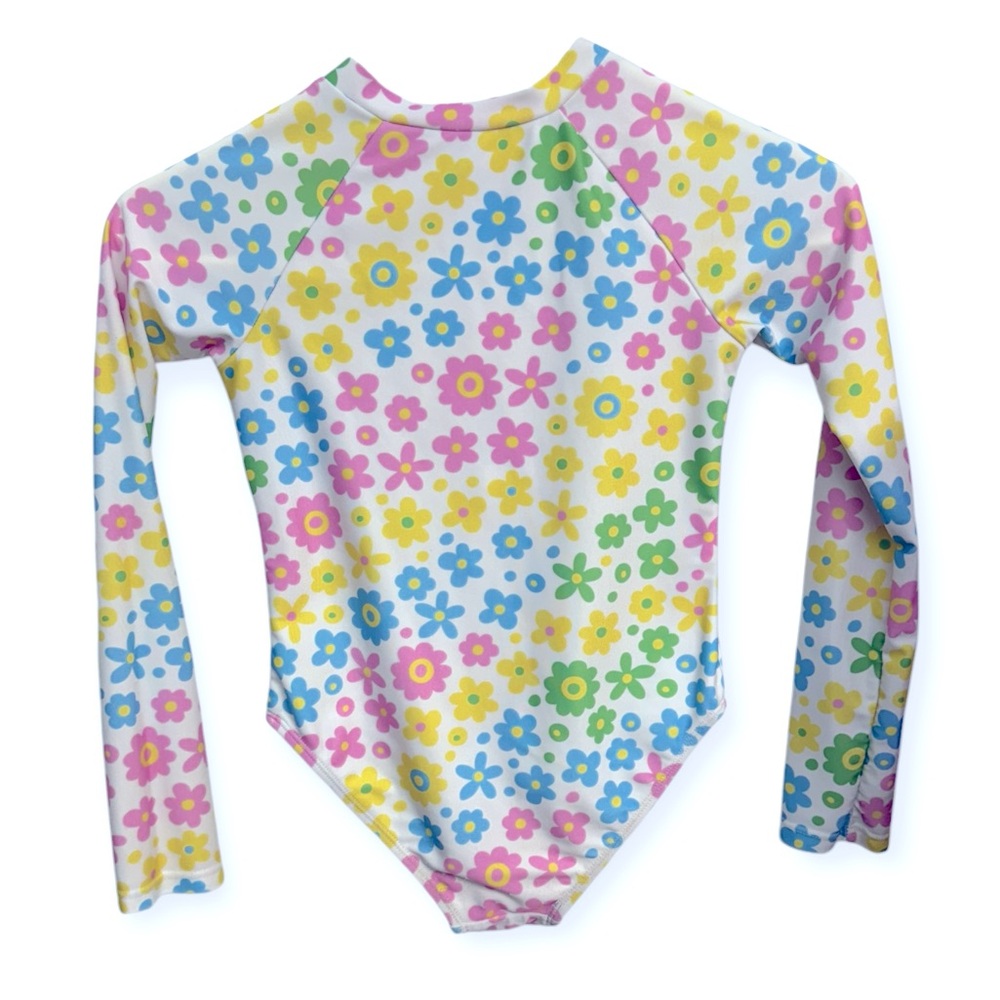 YMI Pink and Blue One Piece Swimwear with‎ Floral Pattern